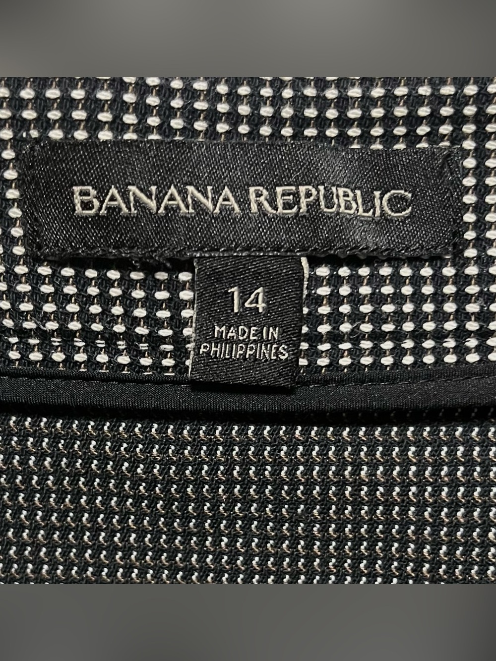 Banana Republic Bi Stretch Wrap Front Pencil Skirt Cute Black & White Pattern 14 - Picture 4 of 5